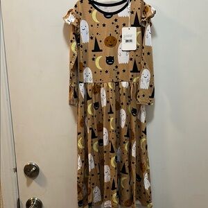 NWT Halloween Themed Bamboo Long Sleeve Dress Size 6/7